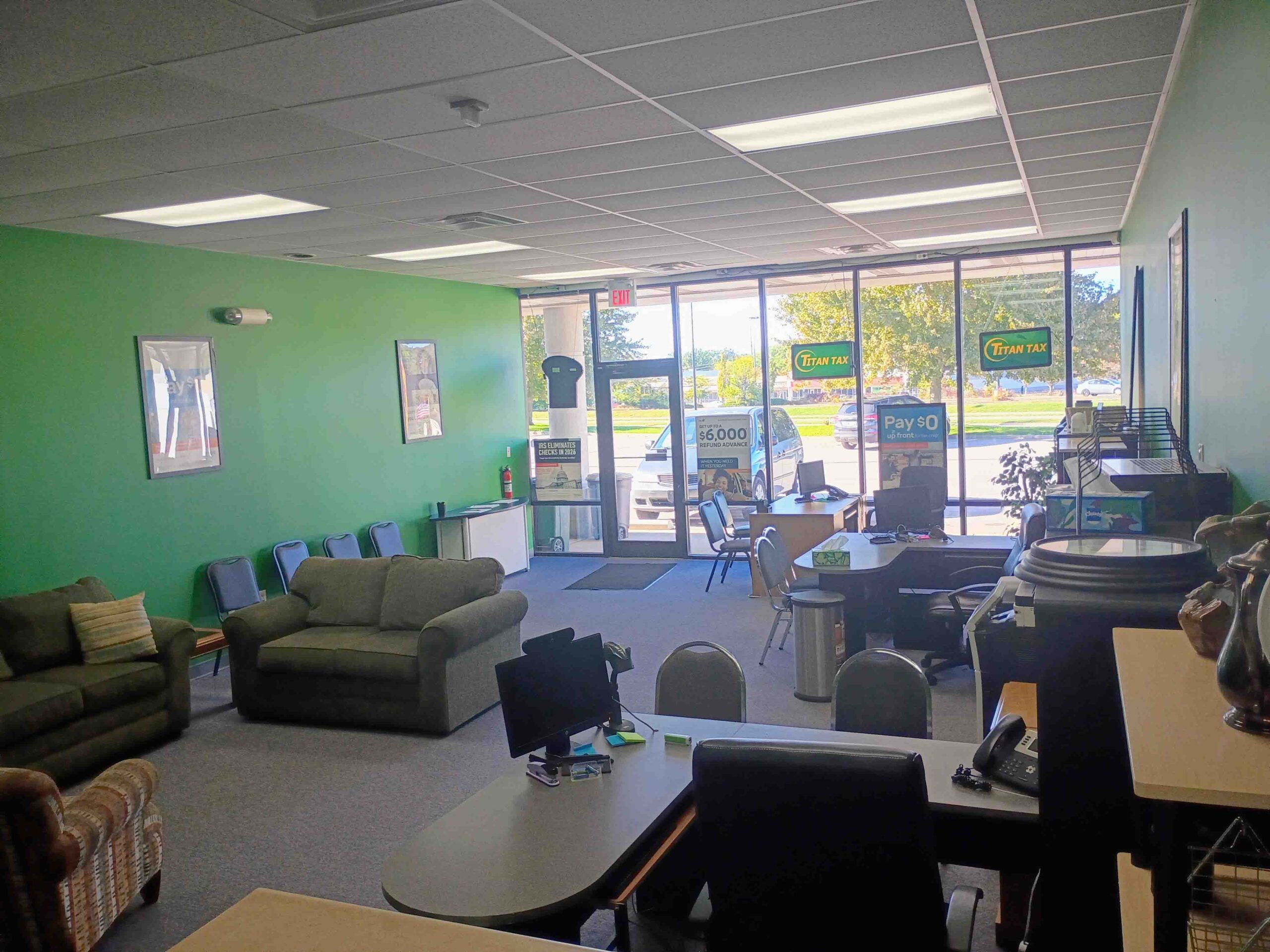 Titan Tax tax preparation office on Midway Boulevard in Elyria, Ohio