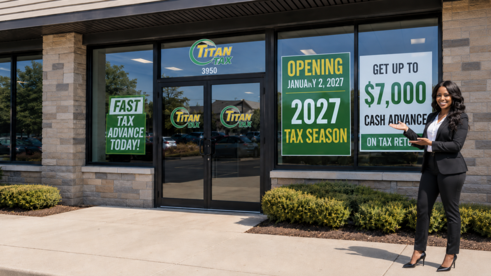 Titan Tax tax preparation office at 3950 Salem Avenue in Dayton, Ohio